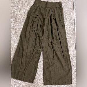 Abercrombie Linen Wide Leg Pants Short Size Small